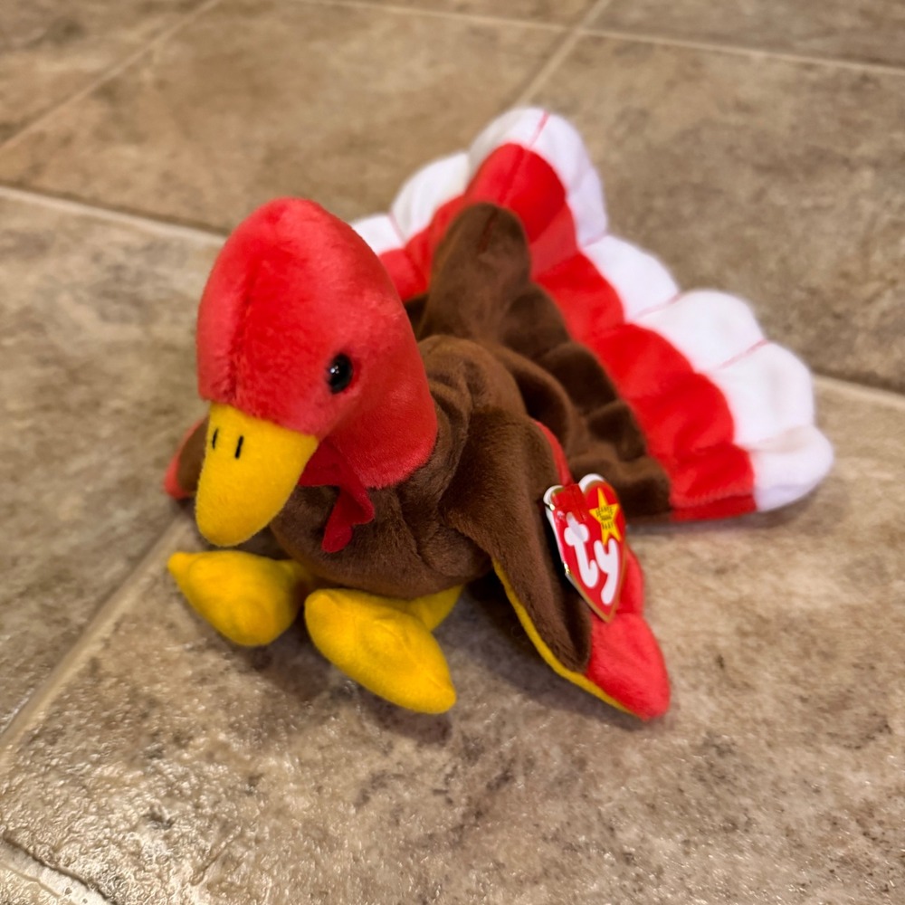 Lot of 12 Ty Beanie Babies Vintage Plush Collection Pouch Hippity Gobbles Multi - Picture 6 of 16